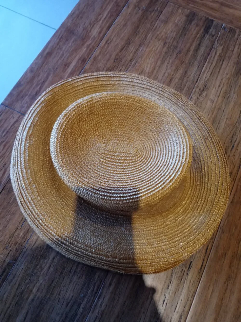 (flawed) ERIC JAVITS raffia sun hat vintage (OS) - Picture 10 of 13